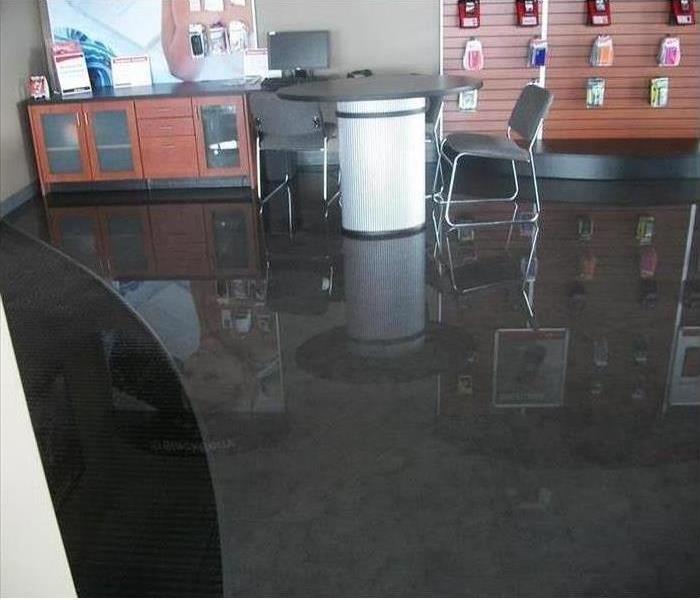 Office Building Flooded From Overnight Storm